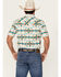 Image #4 - Rock & Roll Denim Men's Southwestern Print Short Sleeve Snap Stretch Western Shirt , Cream, hi-res