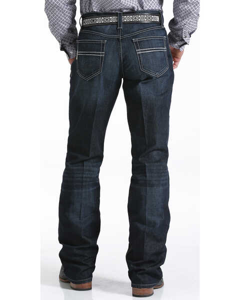 Cinch Men's Carter 2.4 Dark Wash Mid Rise Relaxed Bootcut Performance Jeans, Indigo, hi-res