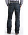 Image #1 - Cinch Men's Carter 2.4 Dark Wash Mid Rise Relaxed Bootcut Performance Jeans, Indigo, hi-res