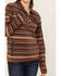 Image #3 - Cinch Women's Serape Striped Print Fleece Pullover, Multi, hi-res