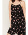 Image #3 - Wild Moss Women's Floral Print Hanky Hem Mini Dress, Black, hi-res