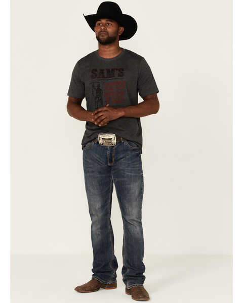 Image #2 - Tin Haul Men's Sam's Western Wear Graphic T-Shirt , Grey, hi-res