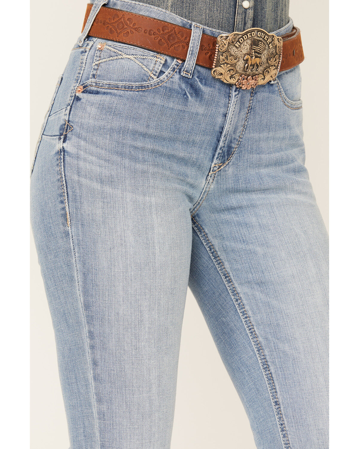 Image #2 - Ariat Women's Light Wash High Rise Felicity Stretch Bootcut Jeans, , hi-res