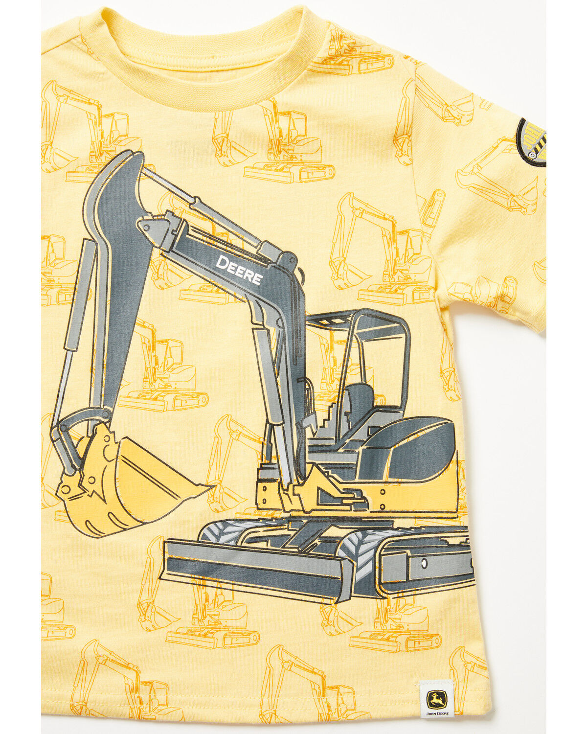 Image #2 - John Deere Toddler Boys' Double Duty Digger Short Sleeve Graphic T-Shirt, Yellow, hi-res