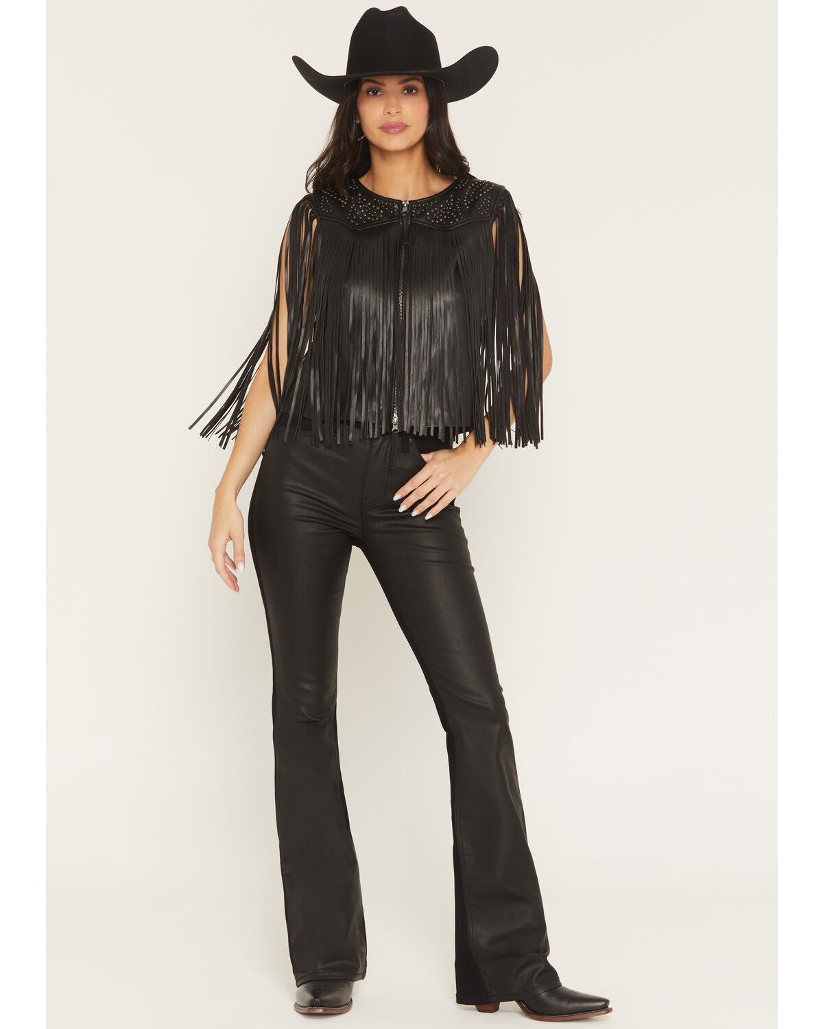 Image #1 - Idyllwind Women's Ashton Legend High Rise Coated Stretch Denim Jeans, Black, hi-res