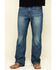 Image #2 - Cody James Men's Wolfstooth Medium Wash Relaxed Bootcut Stretch Denim Jeans , Blue, hi-res
