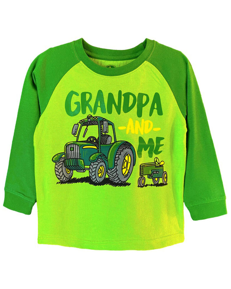 John Deere Toddler Boys Green Long Sleeve Grandpa & Me Tee, Green, hi-res