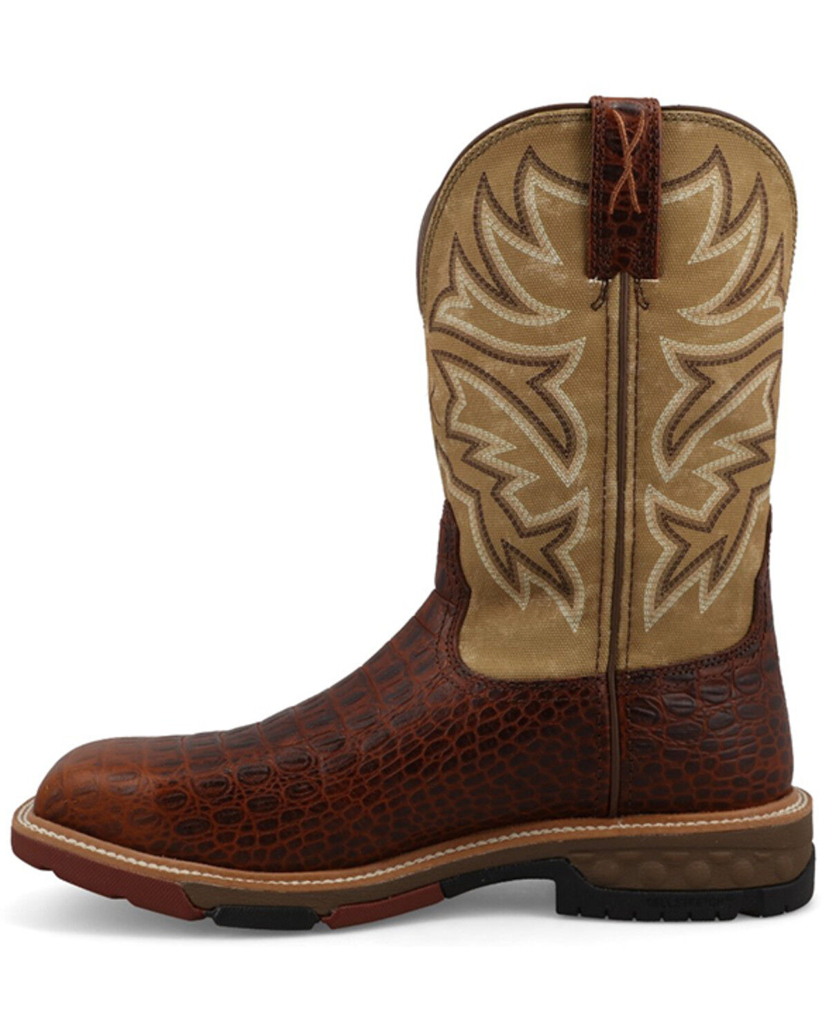 Image #3 - Twist X Men's Pull-On Work Boots - Alloy Toe, Tan, hi-res