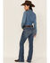 Image #3 - Wrangler Retro Women's Mae Medium Wash Trouser Jeans, Blue, hi-res