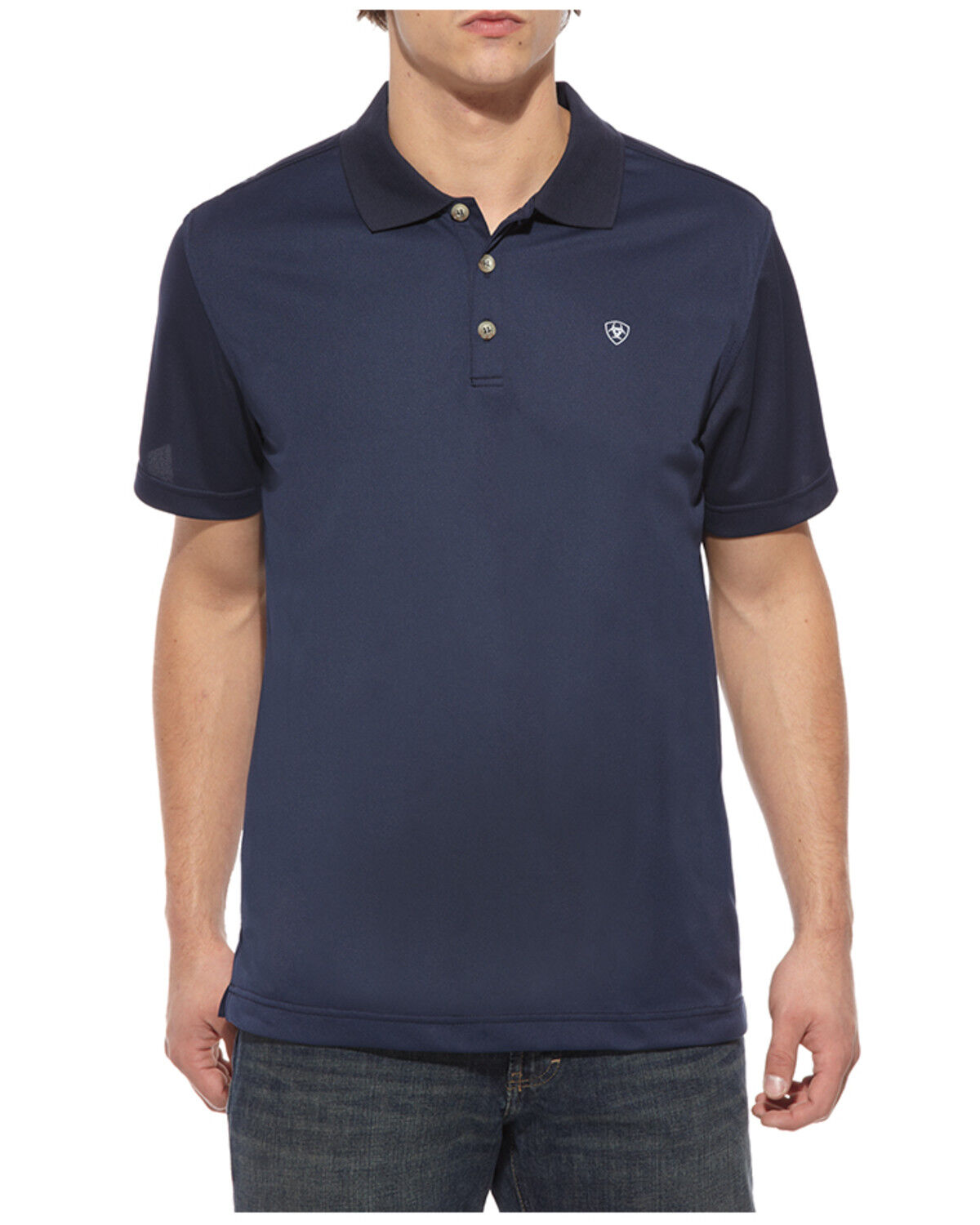 Image #1 - Ariat Men's TEK Polo Shirt - Big & Tall, Navy, hi-res