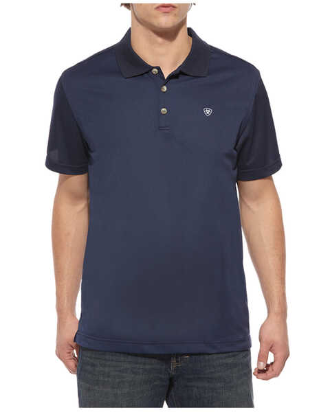 Image #1 - Ariat Men's TEK Polo Shirt - Big & Tall , Navy, hi-res