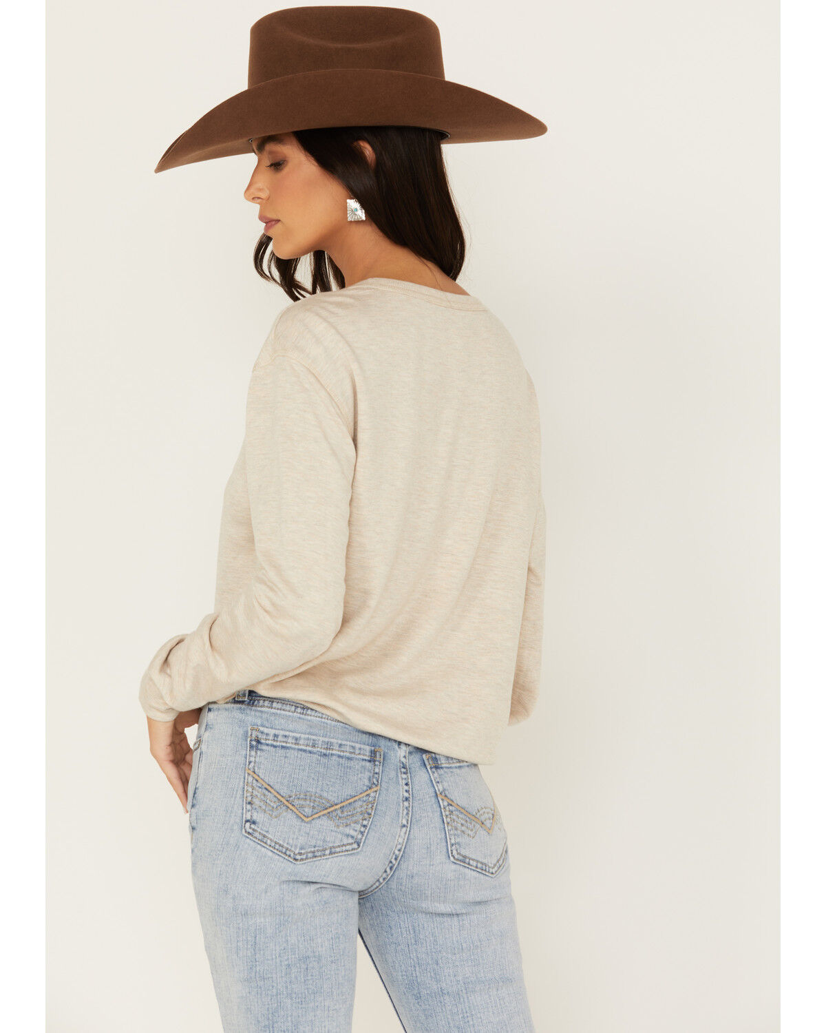 Image #4 - Idyllwind Women's Wild West Graphic Sweatshirt, Oatmeal, hi-res
