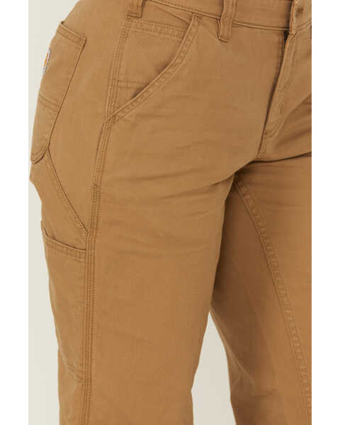 Carhartt Women's Rugged Flex Loose Fit Canvas Work Pants, Beige/khaki, hi-res