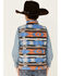 Hooey Boys' Southwestern Print Reversible Zip-Front Vest, Charcoal, hi-res