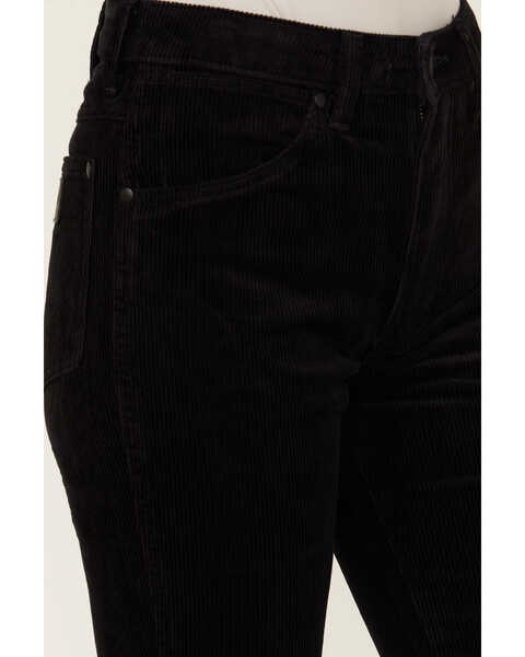 Image #2 - Wrangler Women's Westward 626 High Rise Stretch Corduroy Bootcut Jeans , Black, hi-res