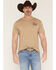 Image #2 - PBR Men's Boot Barn Exclusive Good Old Time Horse Short Sleeve Graphic T-Shirt, Sand, hi-res