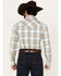 Image #4 - Stetson Men's Dobby Plaid Print Long Sleeve Snap Western Shirt, Tan, hi-res