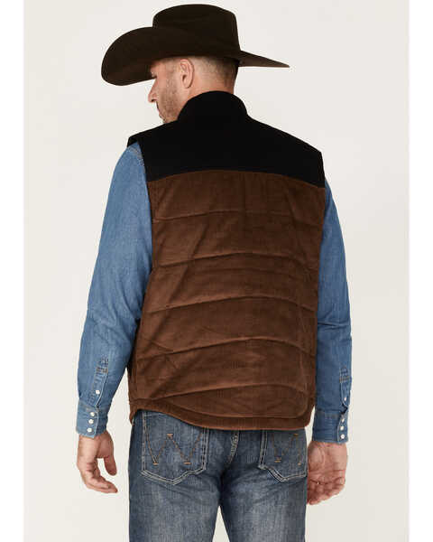 Image #4 - Cody James Men's Waren Corduroy Puffer Vest, Brown, hi-res
