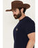 Image #4 - Ariat Men's Southwestern Pocket Short Sleeve Graphic T-Shirt, Navy, hi-res