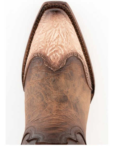 Image #5 - Ferrini Women's Madison Tooled Western Boots - Snip Toe , Brown, hi-res