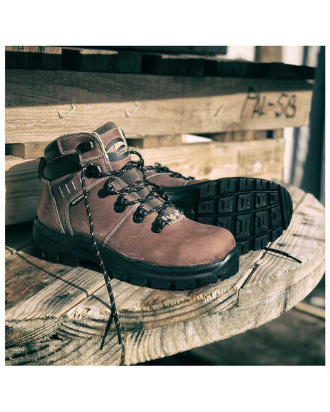 Image #8 - Avenger Women's Foundations Waterproof Work Boots - Composite Toe, Brown, hi-res