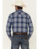Ariat Men's Hempstead Retro Small Plaid Print Long Sleeve Snap Western Shirt , Blue, hi-res