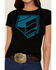 Image #2 - RANK 45® Women's Logo Graphic Tee, Black, hi-res
