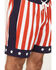 Image #2 - Rock & Roll Denim Men's Americana Stretch Drawcord Shorts, Red/white/blue, hi-res