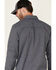 Image #5 - Hawx Men's Greyline Solid Stretch Herringbone Long Sleeve Work Shirt, Navy, hi-res