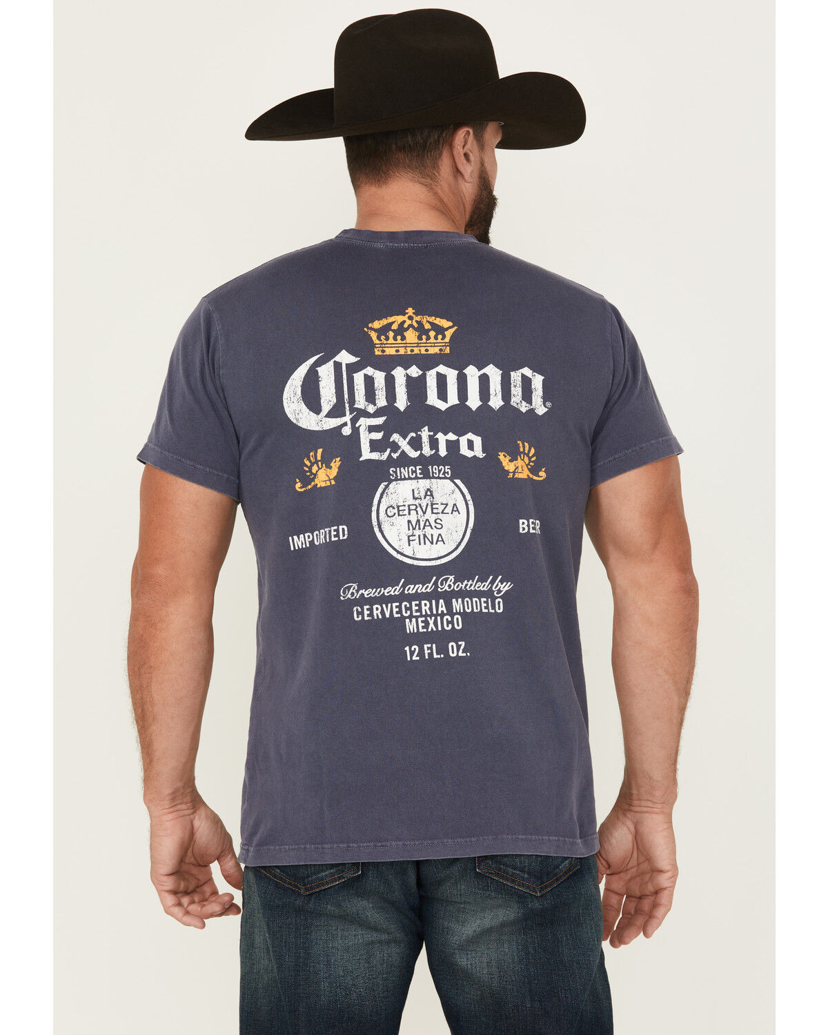 Image #1 - Changes Men's Corona Short Sleeve Pocket Graphic T-Shirt, Navy, hi-res