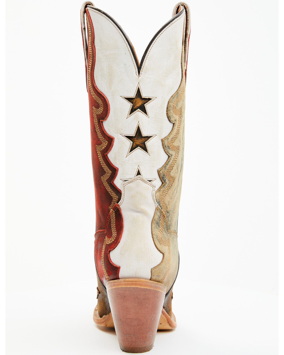 Image #5 - Dan Post Women's Senorita 13" Star Overlay Western Boots - Snip Toe, Multi, hi-res