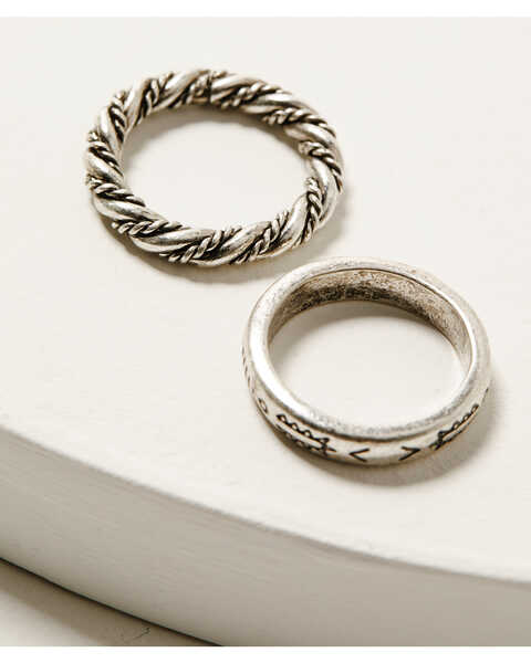 Image #2 - Idyllwind Women's Clarion Antique Silver Ring Set - 5 Piece , Silver, hi-res