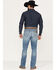 Image #3 - Wrangler Retro Men's 77MWP Medium Wash Slim Boot Stretch Premium Green Jeans, Light Medium Wash, hi-res