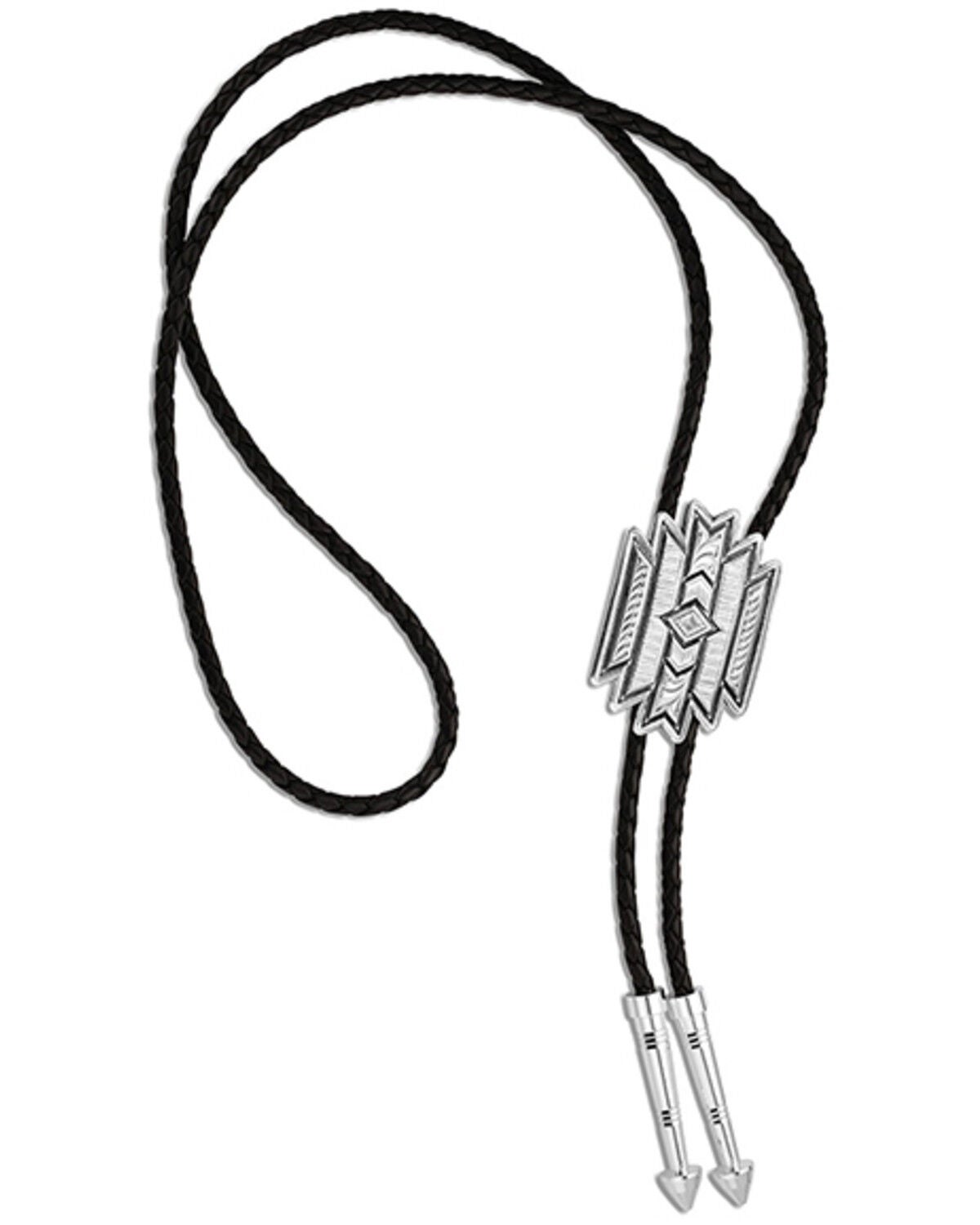 Image #1 - Montana Silversmiths Men's Southwestern Bolo Tie, Silver, hi-res