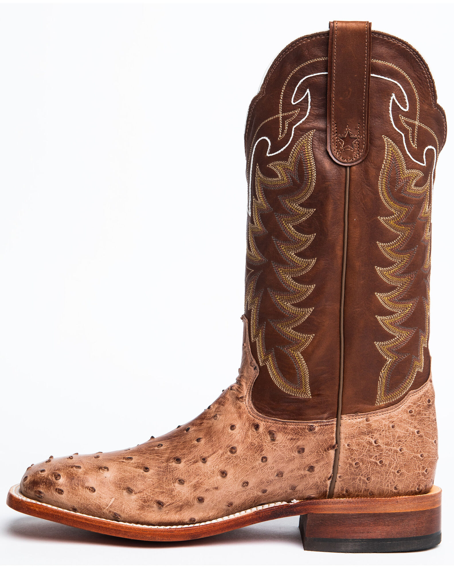 Tony Lama Men s San Saba Vintage Full Quill Ostrich Western Boots Broad Square Toe Sheplers