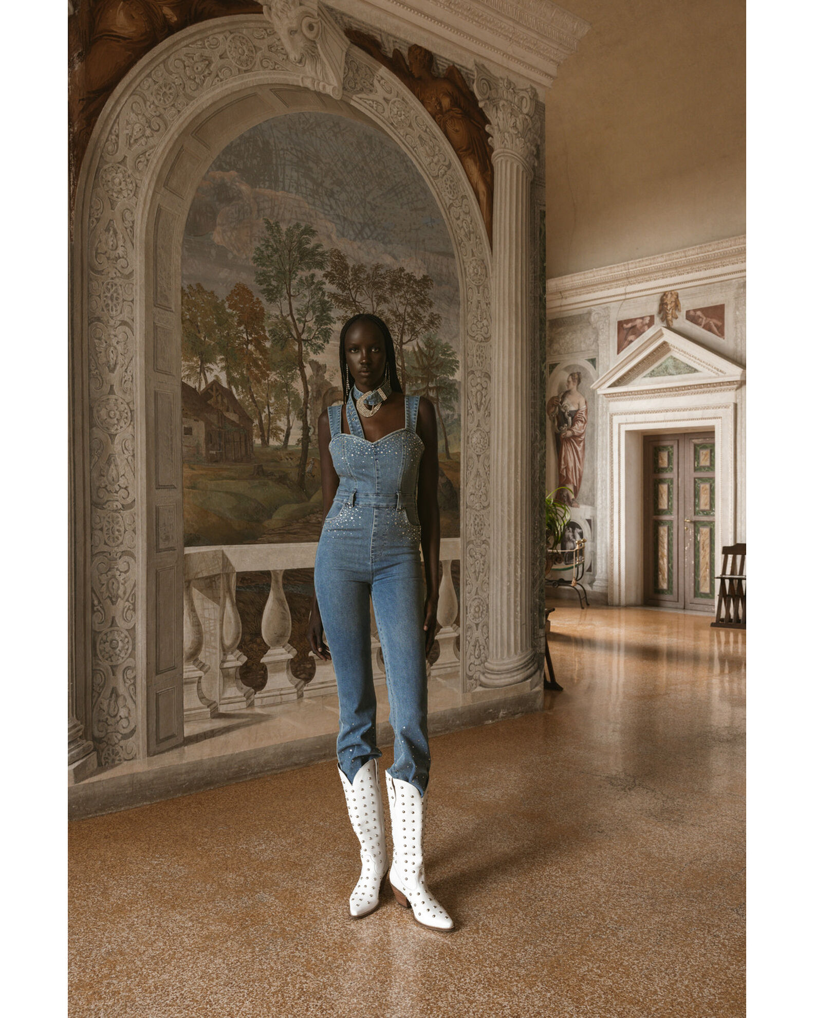 Show Me Your Mumu Women s Venetian Rhinestone Jumpsuit Sheplers