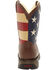 Durango Boys' American Flag Western Boots - Square Toe, Brown, hi-res