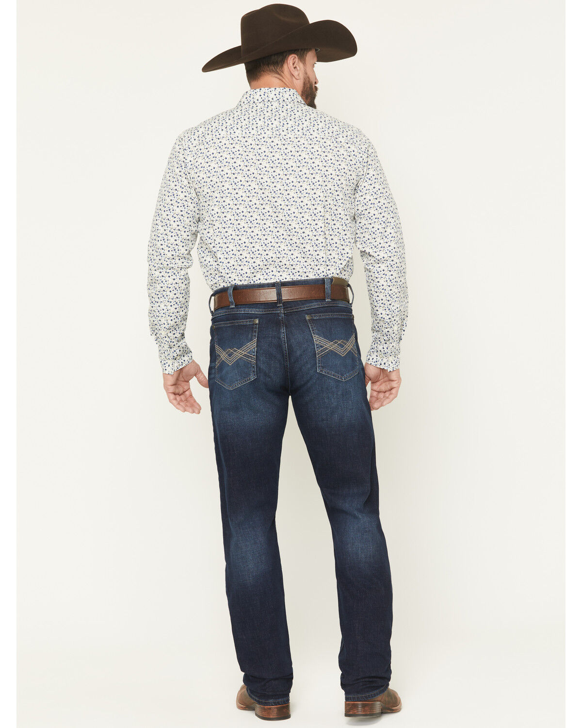 Image #3 - Wrangler Men's 20X Dark Wash Slim Straight Stretch Denim Jeans, Dark Wash, hi-res