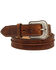 Image #1 - Ariat Men's Rowdy Center Bump Leather Belt, Aged Bark, hi-res