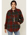 Image #1 - Fornia Women's Plaid Print Shacket, Rust Copper, hi-res