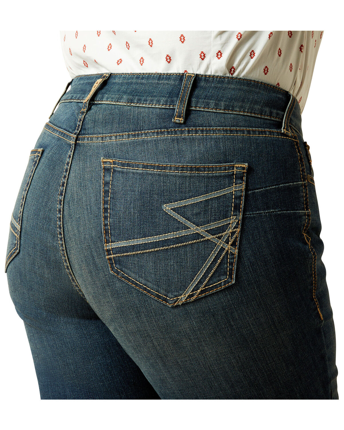 Image #2 - Ariat Women's Sonia Dark Wash Mid Rise Bootcut Stretch Denim Jeans - Plus, Dark Wash, hi-res