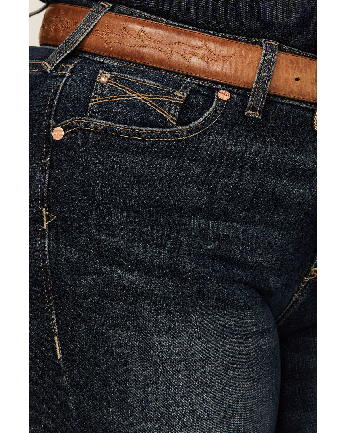Image #2 - Ariat Women's Aubree Straight Missouri Jeans - Plus, Dark Wash, hi-res