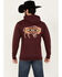 Image #4 - Pendleton Men's Boot Barn Exclusive Trapper Peak Bison Logo Hooded Sweatshirt, Maroon, hi-res