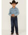 Cody James Youth Boys' Morgan Medium Wash Mid Rise Stretch Relaxed Bootcut Jeans, Blue, hi-res