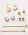 Image #1 - Shyanne Women's Western Muse Heart Concho Earring Set - 5 Piece, Gold, hi-res