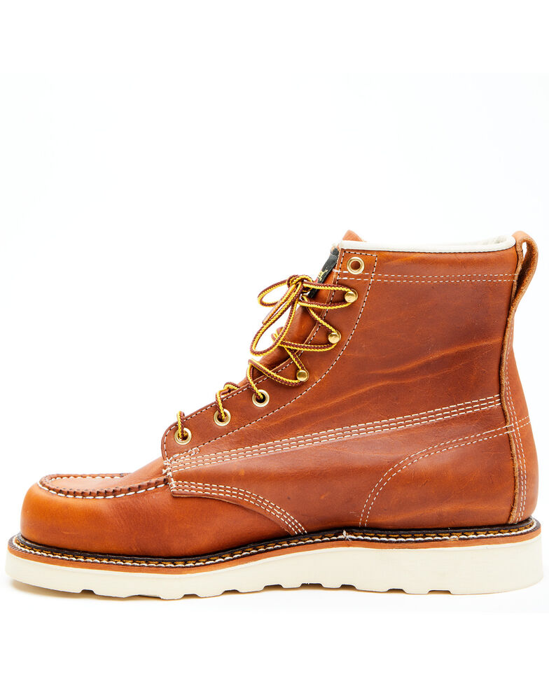 Thorogood Men's 6" American Heritage Wedge Sole Work Boots - Soft Toe, Tan, hi-res