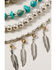 Shyanne Women's Mystic Summer Turquoise Layered Fringe Necklace, Silver, hi-res