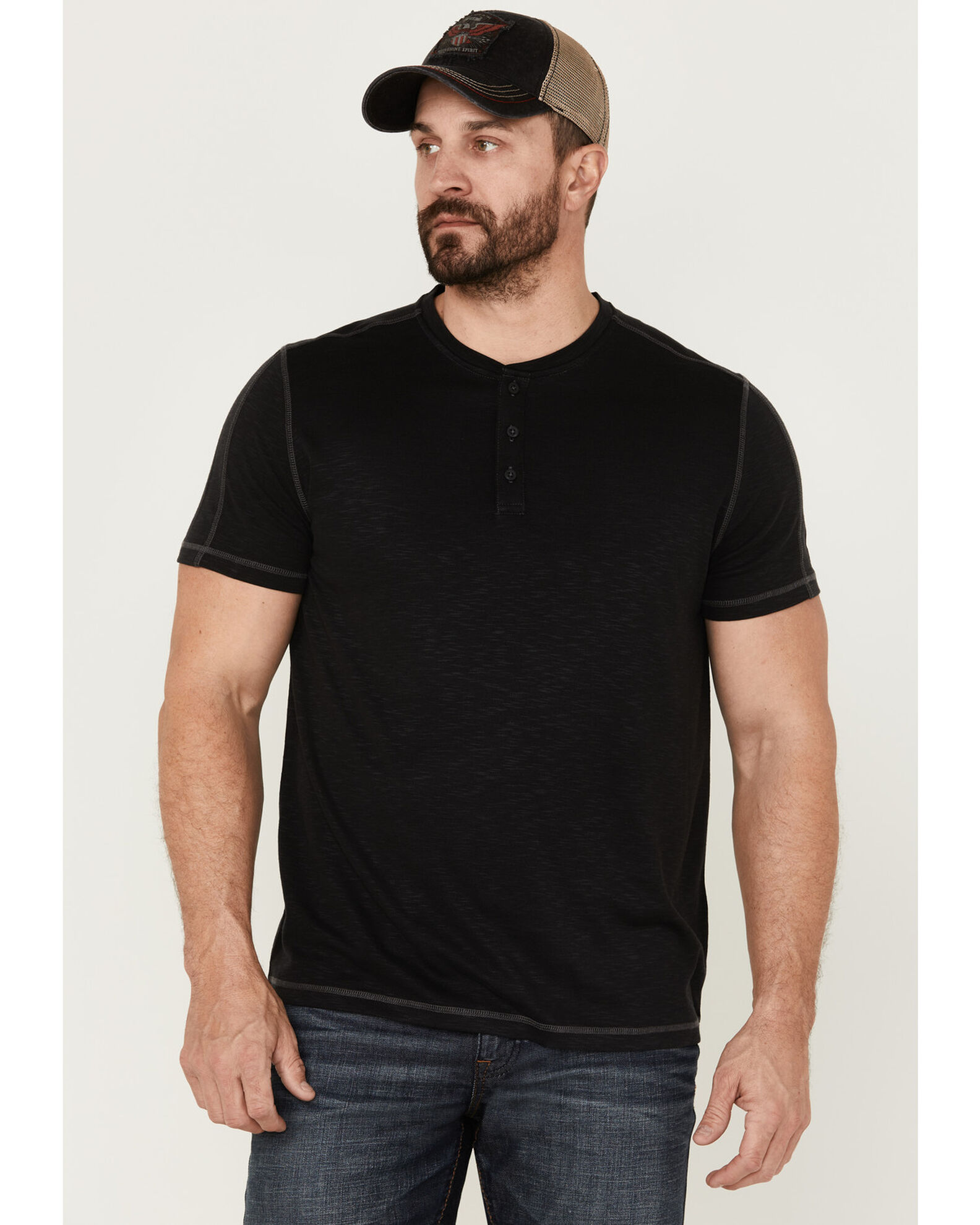 Performance henley short sleeve online