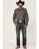 Image #2 - Tin Haul Men's Gray Southwestern Foulard Geo Print Long Sleeve Snap Western Shirt, Grey, hi-res