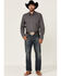 Image #2 - Tin Haul Men's Gray Southwestern Foulard Geo Print Long Sleeve Snap Western Shirt , Grey, hi-res
